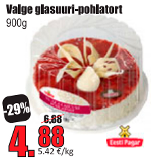 Allahindlus - Valge glasuuri-pohlatort 900 g