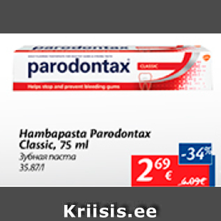 Allahindlus - Hambapasta Paradontax Classic, 75 ml