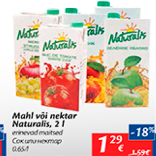 Allahindlus - Mahl või nektar Naturalis, 2 l