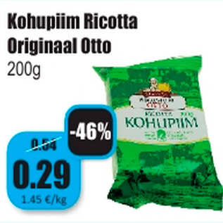 Allahindlus - Kohupiim Ricotta Originaal Otto 200g