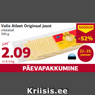 Allahindlus - Valio Atleet Originaal juust