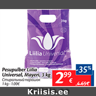 Allahindlus - Pesupulber Lilla Universal, Mayeri, 3 kg