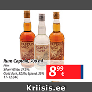 Allahindlus - Rumm Captain, 700 ml