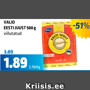 Allahindlus - VALIO EESTIJUUST 500 g