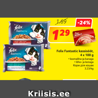 Allahindlus - Felix Fantastic kassisööt, 4 x 100 g