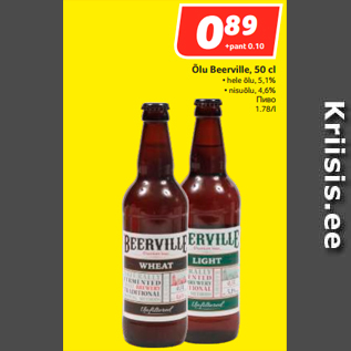 Allahindlus - Õlu Beerville, 50 c