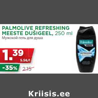 Allahindlus - PALMOLIVE REFRESHING MEESTE DUŠIGEEL, 250 ml