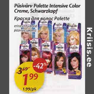 Allahindlus - Püsivärv Palette Intensive Color Creme, Schwarzkopf