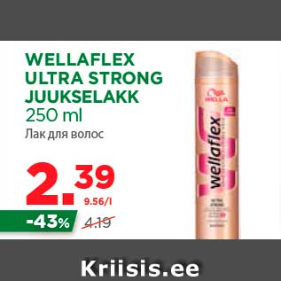 Allahindlus - WELLAFLEX ULTRA STRONG JUUKSELAKK 250 ml