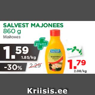 Allahindlus - SALVEST MAJONEES 860 g