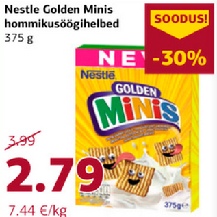 Allahindlus - Nestle Golden Minis hommikusöögihelbed 375 g