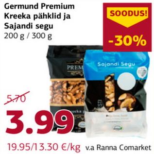 Allahindlus - Germund Premium Kreeka pähklid ja Sajandi segu