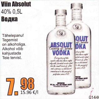 Allahindlus - Viin Absolut