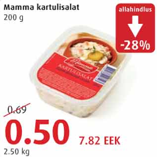 Allahindlus - Mamma kartulisalat