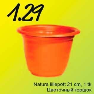 Allahindlus - Natura lillepott 21cm, 1tk