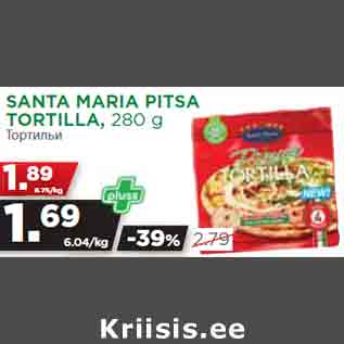 Allahindlus - SANTA MARIA PITSA TORTILLA, 280 g