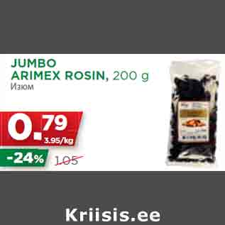 Allahindlus - JUMBO ARIMEX ROSIN, 200 g