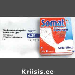 Allahindlus - Nõudepesumasina pulber Somat Soda Effect 3 kg