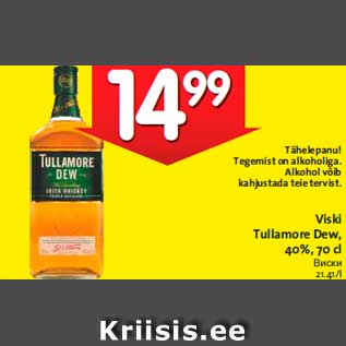 Allahindlus - Viski Tullamore Dew