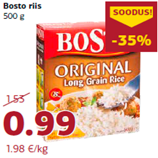 Allahindlus - Bosto riis 500 g