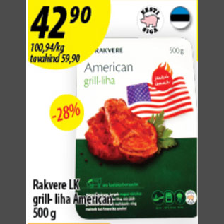 Allahindlus - Rakvere Lk grill-liha American