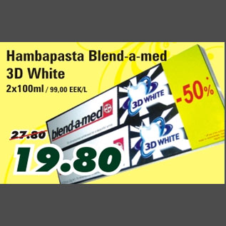 Allahindlus - Hambapasta Blend-a-med 3D White