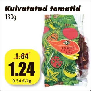 Allahindlus - Kuivatatud tomatid 130g