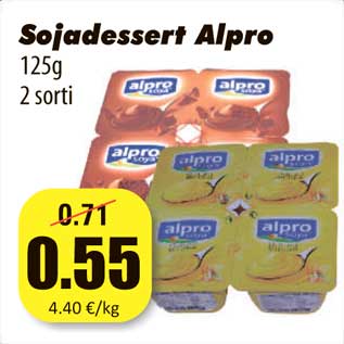 Allahindlus - Sojadessert Alpro 125g 2 sorti