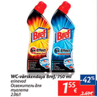 Allahindlus - WC-värskendaja Bref, 750 ml