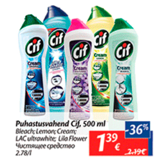 Allahindlus - Puhastusvahend Cif, 500 ml