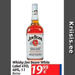 Allahindlus - Whisky Jim Beam White Label 4YO