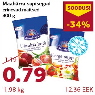 Allahindlus - Maahärra supisegud erinevad maitsed 400 g