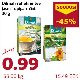 Allahindlus - Dilmah roheline tee jasmiin, piparmünt 30 g