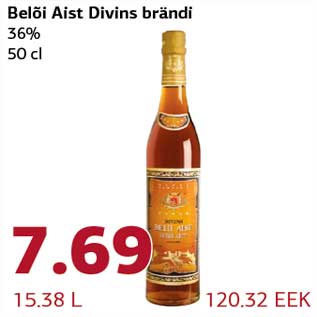 Allahindlus - Belõi Aist Divins brändi 36% 50 cl