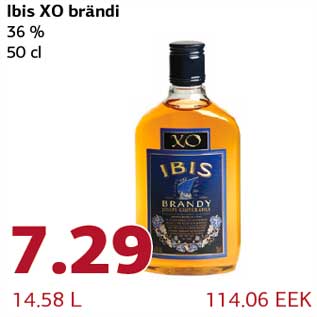 Allahindlus - Ibis XO brändi 36 % 50 cl