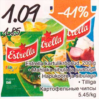 Allahindlus - Estrella kartulikrõpsud, 200 g