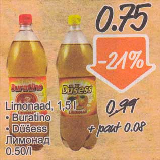 Allahindlus - Limonad, 1,5 l