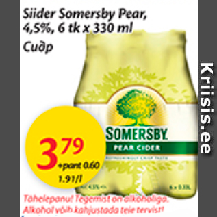 Allahindlus - Siider Somersby Pear