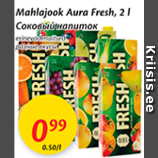 Allahindlus - Mahlajook Aura Fresh, 2 l