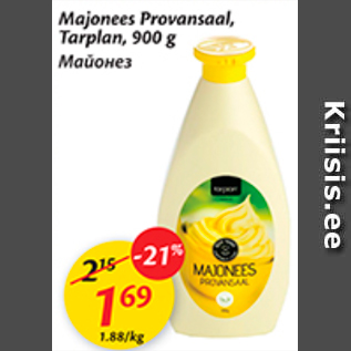 Allahindlus - Majonees Provansaal, Tarplan, 900 g