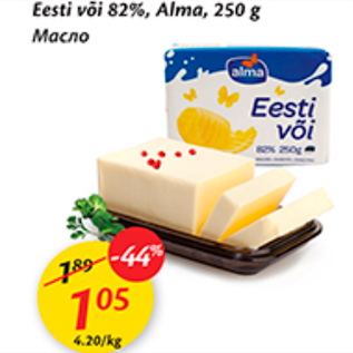 Allahindlus - Eesti või 82%, Alma, 250 g