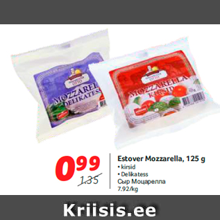 Allahindlus - Estover Mozzarella, 125 g