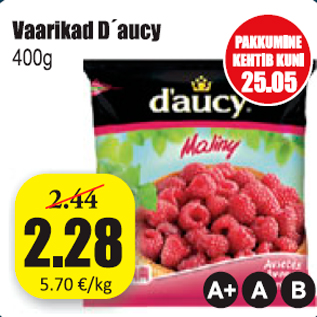 Allahindlus - Vaarikad D`aucy 400 g