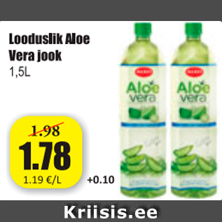 Allahindlus - Looduslik Aloe Vera jook 1,5 l