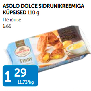 Allahindlus - ASOLO DOLCE SIDRUNIKREEMIGA KÜPSISED 110 G