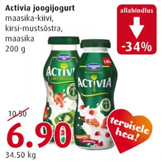 Allahindlus - Activia joogijogurt