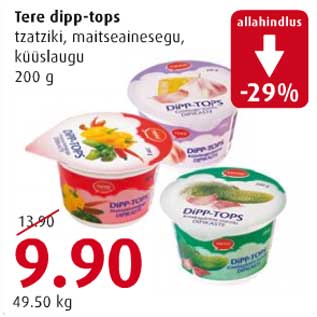 Allahindlus - Tere dipp-tops