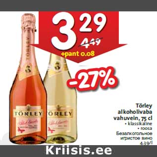 Allahindlus - Törley alkoholivaba vahuvein, 75 cl