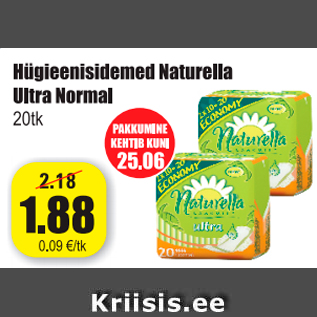 Allahindlus - Hügieenisidemed Naturella Ultra Normal 20 tk