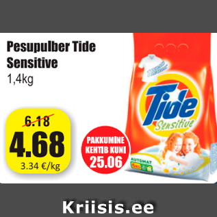 Allahindlus - Pesupulber Tide Sensitive 1,4 kg